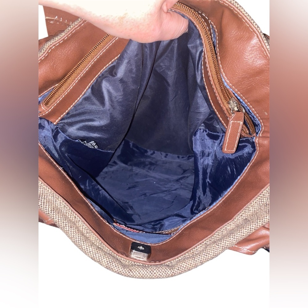 TOMMY HILFIGER GUC VINTAGE 2001 TWEED TOTE BAG, BROWN - Picture 8 of 8